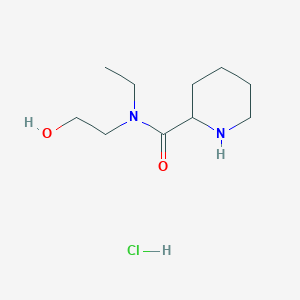 molecular formula C10H21ClN2O2 B1395247 N-乙基-N-(2-羟乙基)-2-哌啶甲酰胺盐酸盐 CAS No. 1236259-45-2