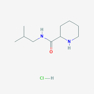 molecular formula C10H21ClN2O B1395248 N-Isobutyl-2-piperidinecarboxamide hydrochloride CAS No. 1236263-46-9