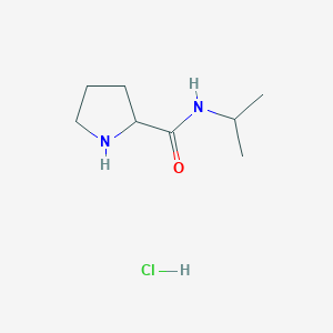 molecular formula C8H17ClN2O B1395249 盐酸N-异丙基-2-吡咯烷酮甲酰胺 CAS No. 1236255-03-0