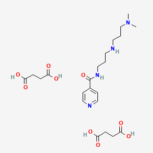 molecular formula C22H36N4O9 B1395251 N-[3-(3-二甲基氨基-丙氨基)-丙基]-异烟酰胺琥珀酸酯 CAS No. 1228070-74-3