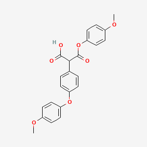 molecular formula C23H20O7 B1395253 3-(4-甲氧基苯氧基)-2-(4-(4-甲氧基苯氧基)苯基)-3-氧代丙酸 CAS No. 70175-90-5
