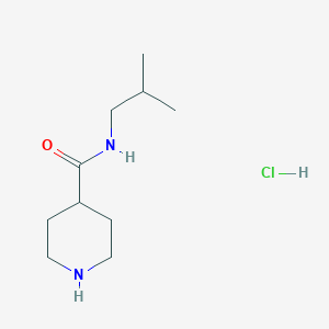 molecular formula C10H21ClN2O B1395258 N-Isobutyl-4-piperidinecarboxamide hydrochloride CAS No. 1220037-31-9