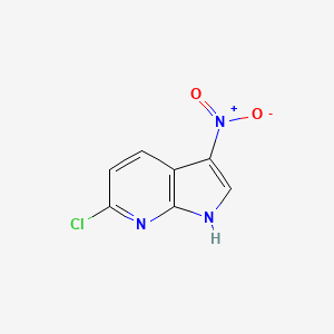 molecular formula C7H4ClN3O2 B1395259 6-Chloro-3-nitro-1H-pyrrolo[2,3-b]pyridine CAS No. 1190309-92-2