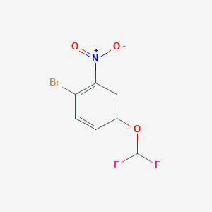 molecular formula C7H4BrF2NO3 B1395261 1-Bromo-4-(difluoromethoxy)-2-nitrobenzene CAS No. 865886-84-6