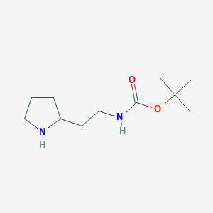 molecular formula C11H22N2O2 B1395262 (2-Pyrrolidin-2-yl-ethyl)-carbamic acid tert-butyl ester CAS No. 1263378-93-3
