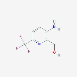 molecular formula C7H7F3N2O B1395263 (3-Amino-6-(trifluoromethyl)pyridin-2-yl)methanol CAS No. 1260769-25-2