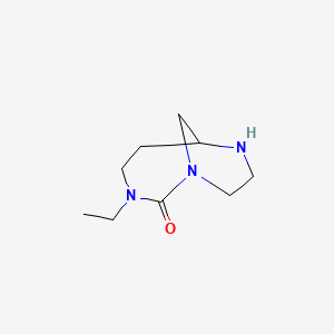 molecular formula C9H17N3O B13952645 3-Ethyl-1,3,7-triazabicyclo[4.3.1]decan-2-one CAS No. 61155-14-4