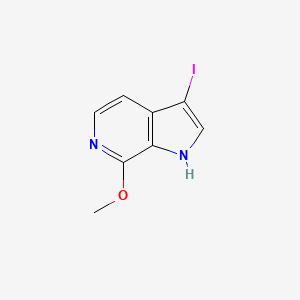 molecular formula C8H7IN2O B1395269 3-Iodo-7-methoxy-1H-pyrrolo[2,3-c]pyridine CAS No. 1190316-96-1