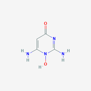molecular formula C4H6N4O2 B139527 2,6-Diamino-1-hydroxypyrimidin-4-one CAS No. 131230-62-1