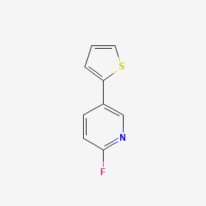 molecular formula C9H6FNS B1395279 2-Fluoro-5-(thiophen-2-yl)pyridine CAS No. 1132832-80-4