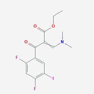 Ethyl 2-(2,4-difluoro-5-iodobenzoyl)-3-(dimethylamino)prop-2-enoate