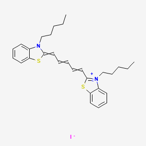 3-Pentyl-2-((1E,3E)-5-[3-pentyl-1,3-benzothiazol-2(3H)-ylidene]-1,3-pentadienyl)-1,3-benzothiazol-3-ium iodide