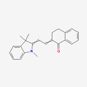 molecular formula C23H23NO B1395304 (2E)-2-[(2E)-2-(1,3,3-Trimethyl-1,3-dihydro-2H-indol-2-ylidene)ethylidene]-3,4-dihydronaphthalen-1(2H)-one CAS No. 53704-25-9