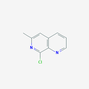 molecular formula C9H7ClN2 B1395306 8-Chloro-6-methyl-1,7-naphthyridine CAS No. 1250444-30-4