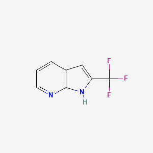 molecular formula C8H5F3N2 B1395310 2-(trifluoromethyl)-1H-pyrrolo[2,3-b]pyridine CAS No. 918514-78-0