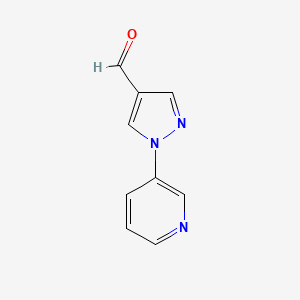 molecular formula C9H7N3O B1395321 1-(pyridin-3-yl)-1H-pyrazole-4-carbaldehyde CAS No. 1098004-79-5