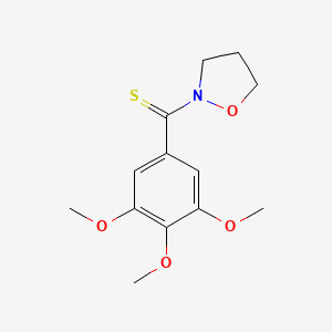 molecular formula C13H17NO4S B13953240 Isoxazolidine, 2-(3,4,5-trimethoxythiobenzoyl)- CAS No. 35624-96-5