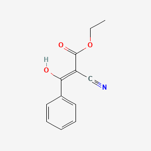 molecular formula C12H11NO3 B1395329 ethyl (2Z)-2-cyano-3-hydroxy-3-phenylprop-2-enoate CAS No. 59551-62-1