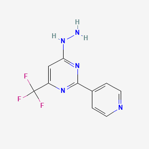 4-Hydrazinyl-2-(pyridin-4-yl)-6-(trifluoromethyl)pyrimidine
