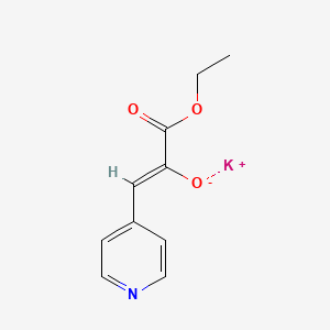 molecular formula C10H10KNO3 B1395340 Potassium 3-ethoxy-3-oxo-1-(pyridin-4-yl)prop-1-en-2-olate CAS No. 1311319-53-5
