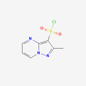 molecular formula C7H6ClN3O2S B1395343 2-Methylpyrazolo[1,5-a]pyrimidine-3-sulfonyl chloride CAS No. 1306604-90-9