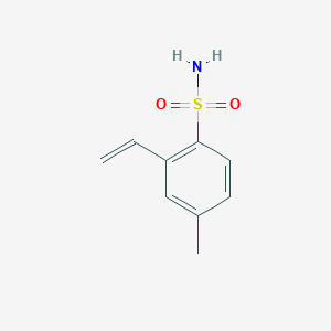 molecular formula C9H11NO2S B13953447 2-Ethenyl-4-methylbenzene-1-sulfonamide CAS No. 487049-27-4