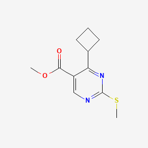 molecular formula C11H14N2O2S B13953453 Methyl 4-cyclobutyl-2-(methylthio)pyrimidine-5-carboxylate 