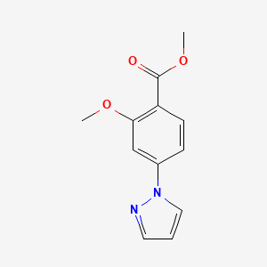 molecular formula C12H12N2O3 B13953474 Methyl 2-methoxy-4-(1H-pyrazol-1-YL)benzoate CAS No. 858523-28-1