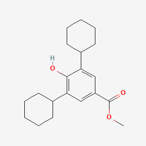 molecular formula C20H28O3 B13953479 Methyl 3,5-dicyclohexyl-4-hydroxybenzoate CAS No. 55125-23-0