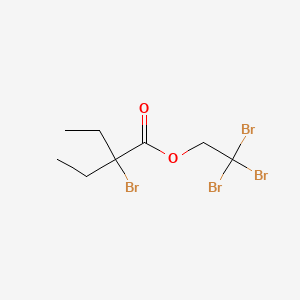 molecular formula C8H12Br4O2 B13953514 Butyric acid, 2-bromo-2-ethyl-, 2,2,2-tribromoethyl ester CAS No. 63867-08-3