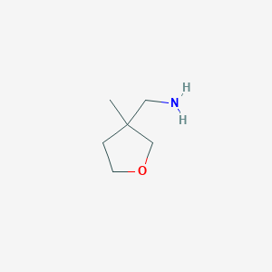 molecular formula C6H13NO B1395352 (3-Methyloxolan-3-yl)methanamine CAS No. 864814-30-2