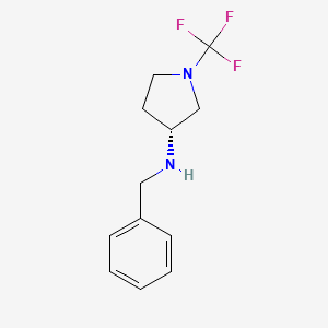 molecular formula C12H15F3N2 B13953527 (R)-N-benzyl-1-(trifluoromethyl)pyrrolidin-3-amine 