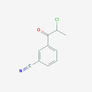 molecular formula C10H8ClNO B13953551 3-(2-Chloropropanoyl)benzonitrile CAS No. 83070-13-7