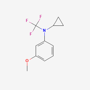 molecular formula C11H12F3NO B13953580 N-cyclopropyl-3-methoxy-N-(trifluoromethyl)aniline 