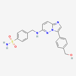 molecular formula C20H19N5O3S B13953588 4-((3-(4-(Hydroxymethyl)phenyl)imidazo[1,2-b]pyridazin-6-ylamino)methyl)benzenesulfonamide 