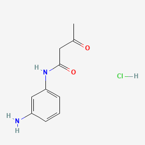 molecular formula C10H13ClN2O2 B13953599 Butanamide, N-(3-aminophenyl)-3-oxo-, monohydrochloride CAS No. 59994-21-7