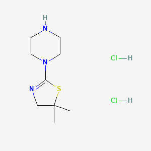 1-(5,5-Dimethyl-4,5-dihydro-1,3-thiazol-2-yl)piperazine dihydrochloride