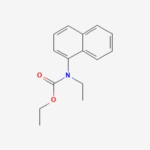molecular formula C15H17NO2 B13953607 Carbamic acid, ethylnaphthyl-, ethyl ester CAS No. 63766-00-7