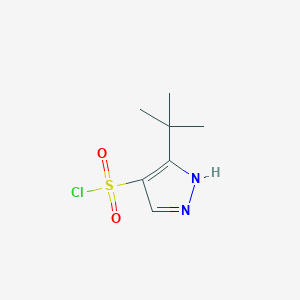 molecular formula C7H11ClN2O2S B1395361 5-tert-butyl-1H-pyrazole-4-sulfonyl chloride CAS No. 1249845-38-2