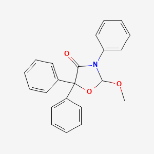 molecular formula C22H19NO3 B13953621 4-Oxazolidinone, 2-methoxy-3,5,5-triphenyl- CAS No. 56440-41-6