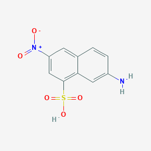 molecular formula C10H8N2O5S B13953635 7-Amino-3-nitronaphthalene-1-sulfonic acid CAS No. 35439-66-8