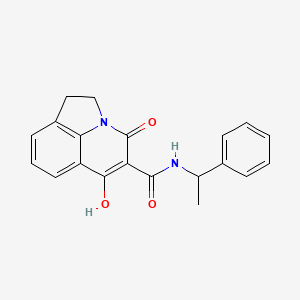 6-hydroxy-4-oxo-N-(1-phenylethyl)-1,2-dihydro-4H-pyrrolo[3,2,1-ij]quinoline-5-carboxamide