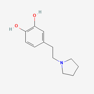 molecular formula C12H17NO2 B13953654 4-(2-(Pyrrolidin-1-yl)ethyl)benzene-1,2-diol 