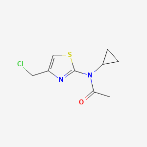 N-[4-(chloromethyl)-1,3-thiazol-2-yl]-N-cyclopropylacetamide