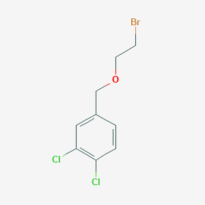 molecular formula C9H9BrCl2O B13953682 4-(2-Bromoethoxymethyl)-1,2-dichlorobenzene 