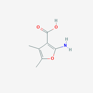 molecular formula C7H9NO3 B13953714 2-Amino-4,5-dimethylfuran-3-carboxylic acid 