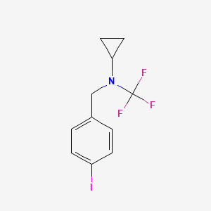 molecular formula C11H11F3IN B13953728 N-(4-iodobenzyl)-N-(trifluoromethyl)cyclopropanamine 