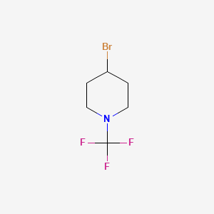 molecular formula C6H9BrF3N B13953755 4-Bromo-1-(trifluoromethyl)piperidine 