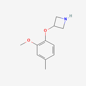 molecular formula C11H15NO2 B1395376 3-(2-Methoxy-4-methylphenoxy)azetidine CAS No. 1219948-84-1