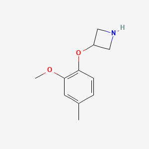 molecular formula C11H15NO2 B1395376 3-Azetidinyl 2-methoxy-4-methylphenyl ether CAS No. 1219948-84-1
